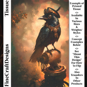 Papel De Seda Raven Steampunk, gafas y desenlace CT1 de collar