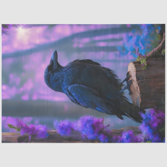 Papel De Seda Raven Tissue Paper (Anverso)
