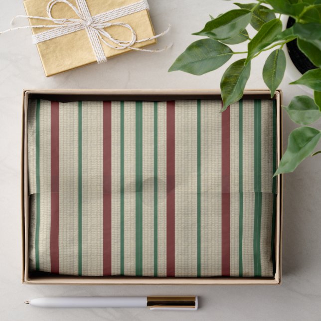 Papel De Seda rayado de Navidad (Regalo )