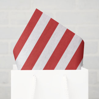 Papel De Seda Rayado Rojo Y Blanco