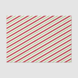 Papel de seda rayado rojo y verde