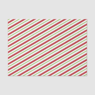Papel de seda rayado rojo y verde