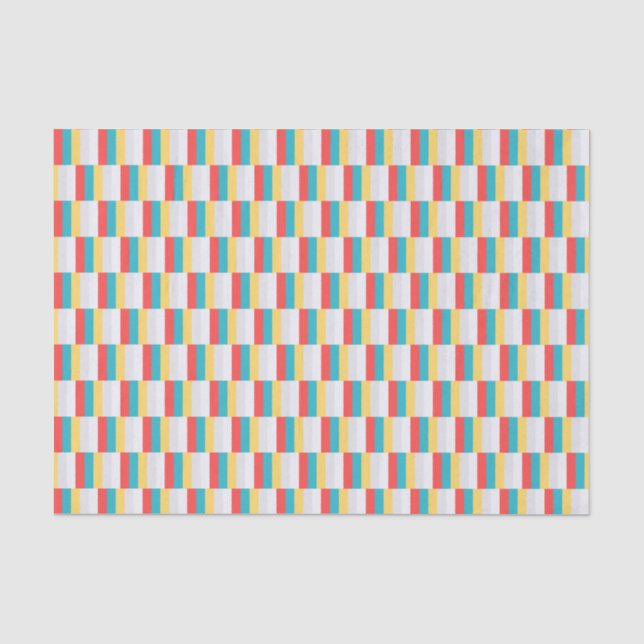 Papel De Seda Rayas amarillas rojas (Anverso)