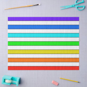 Papel De Seda Rayas arcoiris