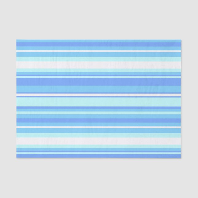 Papel De Seda Rayas azul cielo (Anverso)