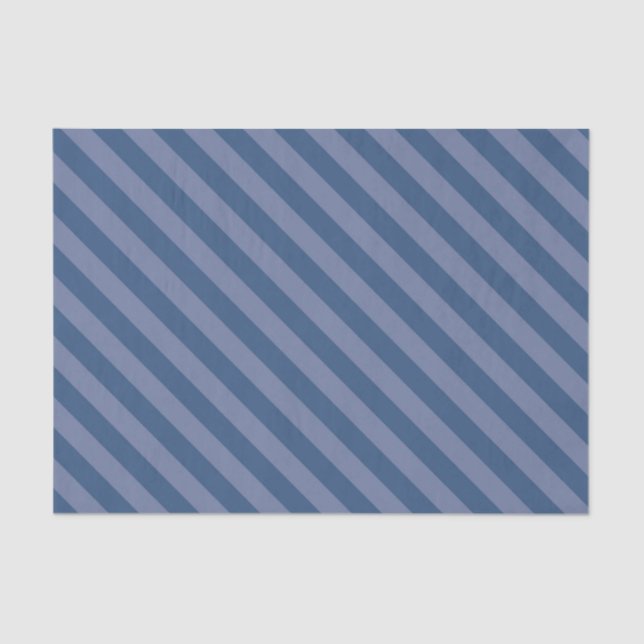Papel De Seda Rayas azul diagonal (Anverso)