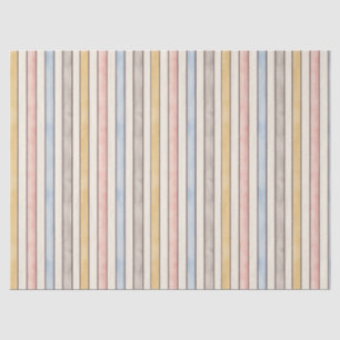 Papel De Seda Rayas azules, amarillas y rosadas discretas