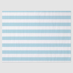 Papel De Seda Rayas Azules Claras y Blancas