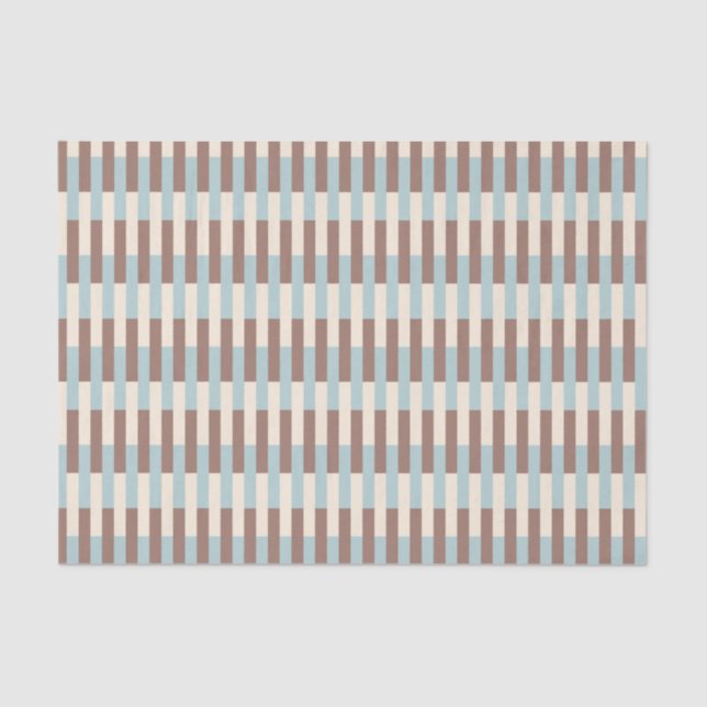 Papel De Seda Rayas azules de Tan marrón (Anverso)