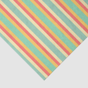 Papel De Seda Rayas Azules Verdes Amarillas Rosadas Alegres