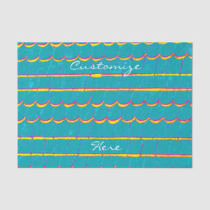 Papel De Seda rayas azules-verdes Thunder_Cove