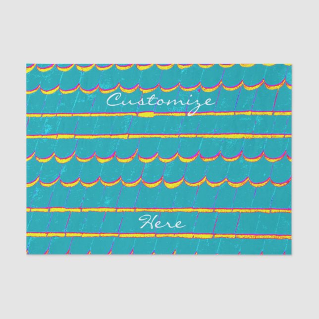 Papel De Seda rayas azules-verdes Thunder_Cove (Anverso)