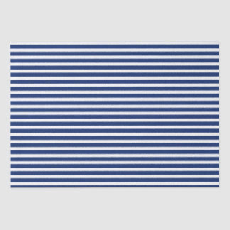 Papel De Seda Rayas azules y blancas