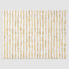 Papel De Seda Rayas blancas del Glitz del oro