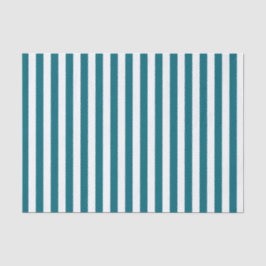 Papel De Seda Rayas blancas y azul turquesa