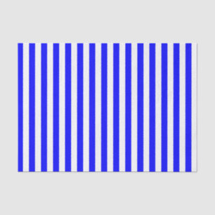 Papel De Seda Rayas Blancas y Azules