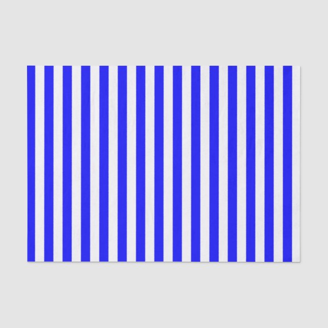 Papel De Seda Rayas Blancas y Azules (Anverso)
