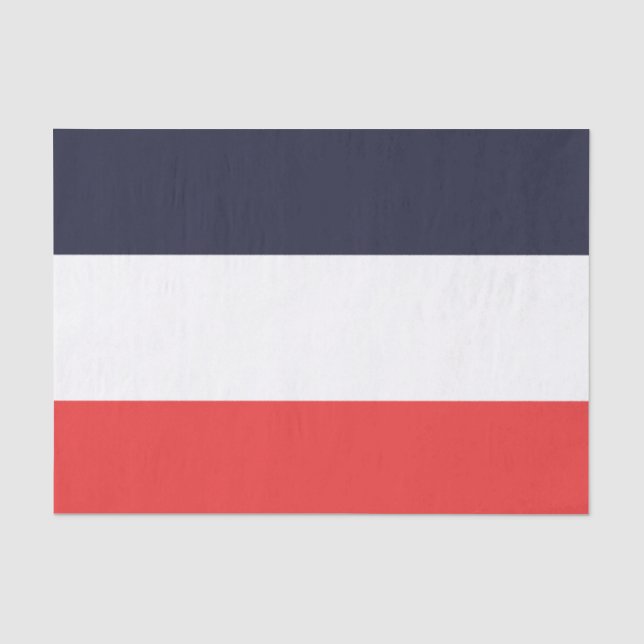 Papel De Seda Rayas Blancas y Rojas Azules Rayado (Anverso)