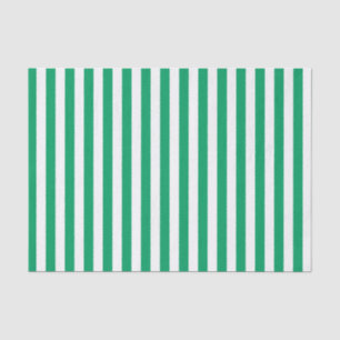 Papel De Seda Rayas blancas y verde trébol de Irlanda