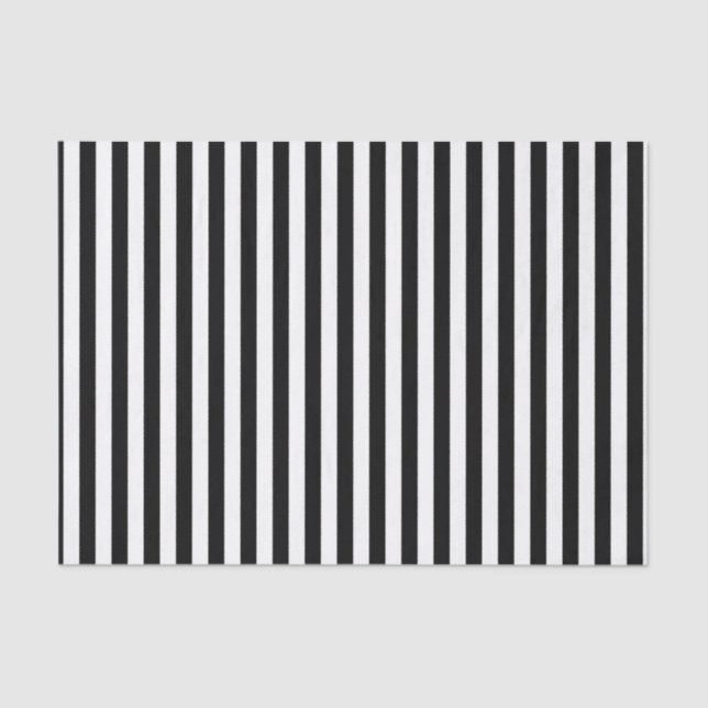 Papel De Seda Rayas blancos y negros verticales (Anverso)