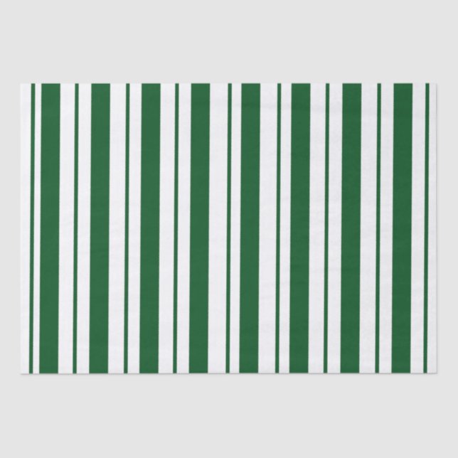 Papel De Seda Rayas de caña de golosinas verdes y blancas (Anverso)