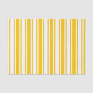 Papel De Seda Rayas de caramelo amarillo y blanco