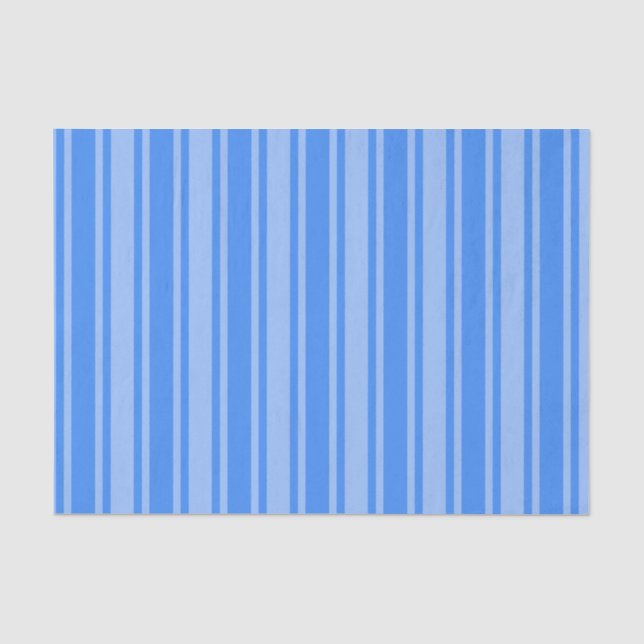Papel De Seda Rayas de caramelo azul (Anverso)