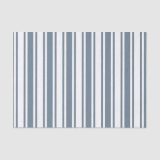 Papel De Seda Rayas de caramelo azul-gris y blanco