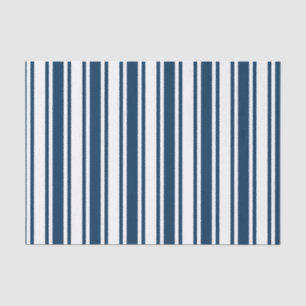 Papel De Seda Rayas de caramelo azul y blanco de la marina