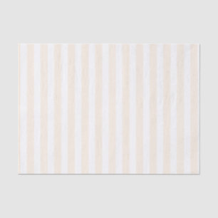 Papel De Seda Rayas de caramelo beige y blanco