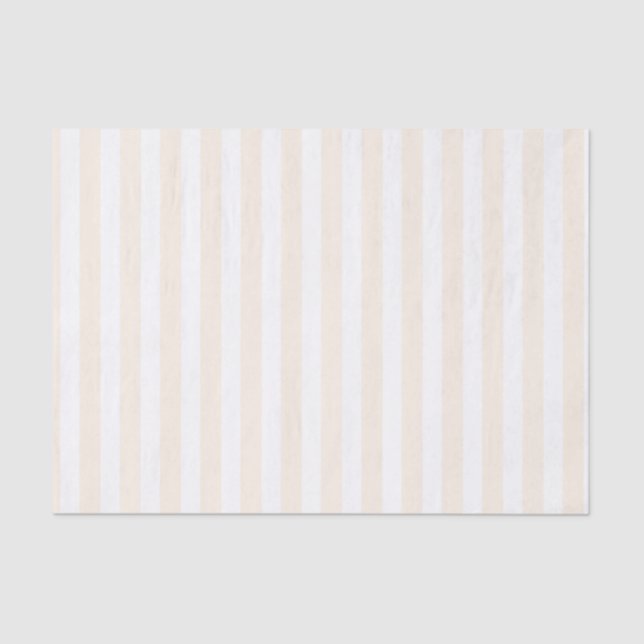 Papel De Seda Rayas de caramelo beige y blanco (Anverso)