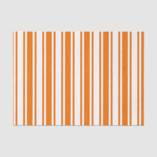 Papel De Seda rayas de caramelo blanco y naranja