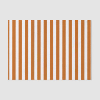 Papel De Seda Rayas de caramelo blanco y naranja quemado