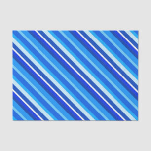 Papel De Seda Rayas de caramelo estratificadas - cobalto y azul