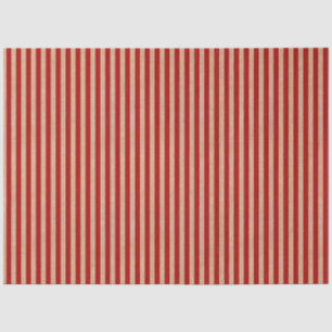 Papel De Seda Rayas de caramelo rojas vintage Kraft marrón Navid