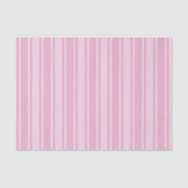 Papel De Seda Rayas de caramelo rosa pálido (Anverso)