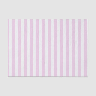 Papel De Seda Rayas de caramelo rosa pálido y blanco