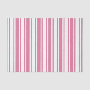 Papel De Seda Rayas de caramelo rosa y blanco