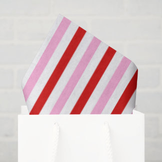 Papel De Seda Rayas de caramelo rosadas blancas y rojas femenina