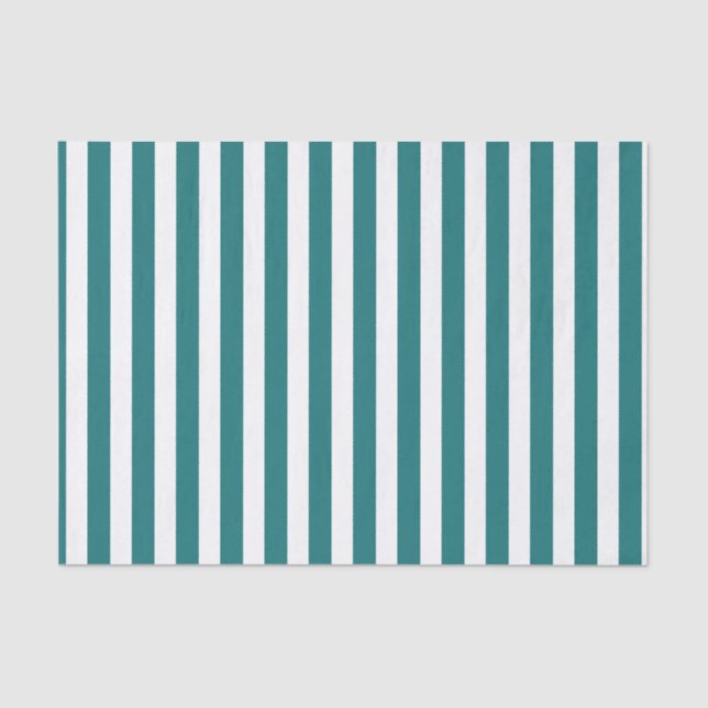 Papel De Seda rayas de caramelo verde azuladas y blancas (Anverso)