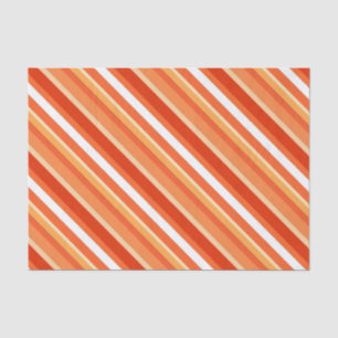 Papel De Seda Rayas de caramelos estratificadas - naranja y blan
