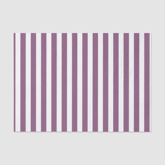 Papel De Seda Rayas de caramelos malvas y blancas (Anverso)