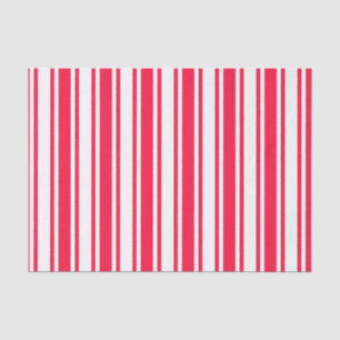 Papel De Seda Rayas de caramelos rojas y blancas