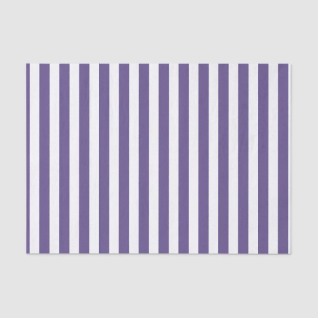 Papel De Seda Rayas de caramelos ultravioletas y blancas (Anverso)