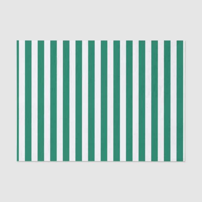 Papel De Seda Rayas de caramelos verdes y blancos (Anverso)