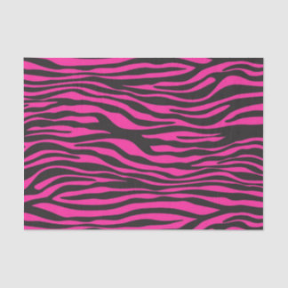 Papel De Seda Rayas de cebra rosa y negra