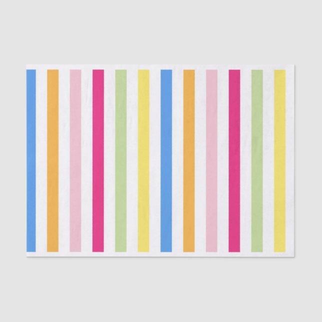 Papel De Seda Rayas de colores (Anverso)