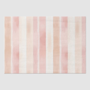 Papel De Seda Rayas de crema rosa melocotón bonito 