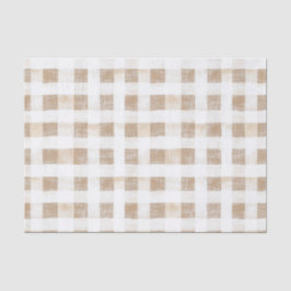 Papel De Seda Rayas de Cuadro Blancas Crema