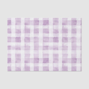 Papel De Seda Rayas de Cuadro Blancas Moradas Claras